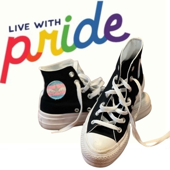 Custom Converse Pride LGBTQIA+ Platform Sneaker Sz M3/W5 - Chuck Taylor’s . - Picture 1 of 5